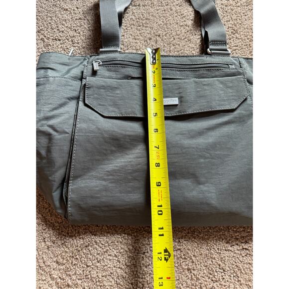 Baggallini Tote Bag Shoulder Bag Purse Gray Lightweight Travel Nylon Minimalist - Picture 2 of 5